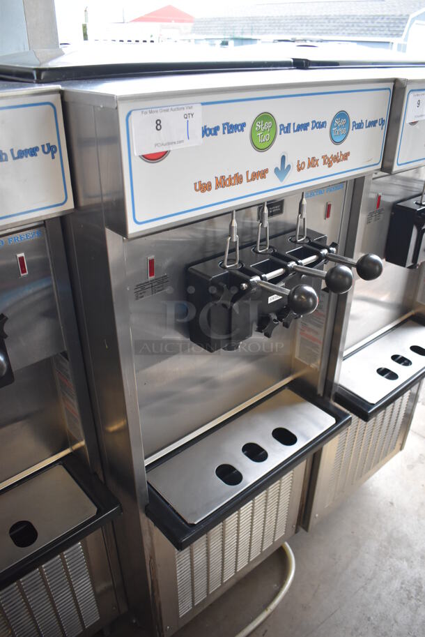 2011 Electro Freeze SL500-132 Stainless Steel Commercial Floor Style Water Cooled 2 Flavor w/ Twist Soft Serve Ice Cream Machine on Commercial Casters. 208-230 Volts, 3 Phase. 22x32x60 - Image 5 of 8