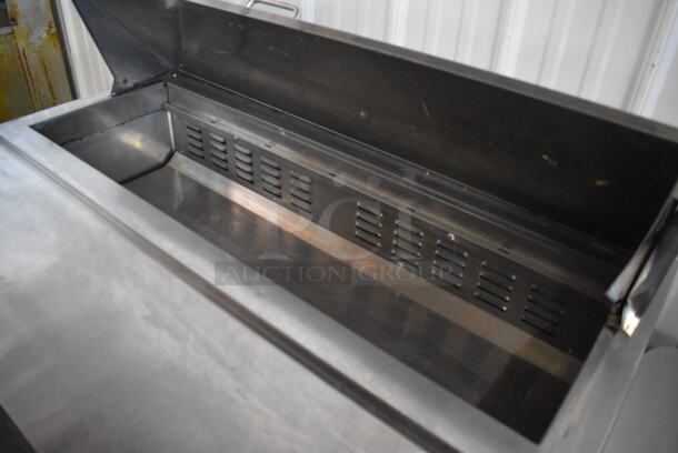 Adcraft SL-2D Stainless Steel Commercial Sandwich Salad Prep Table Bain Marie Mega Top on Commercial Casters. 115 Volts, 1 Phase. 47x30x43. Tested and Powers On But Does Not Get Cold - Image 4 of 8