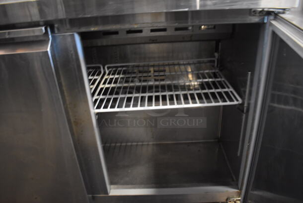 Adcraft SL-2D Stainless Steel Commercial Sandwich Salad Prep Table Bain Marie Mega Top on Commercial Casters. 115 Volts, 1 Phase. 47x30x43. Tested and Powers On But Does Not Get Cold - Image 6 of 8