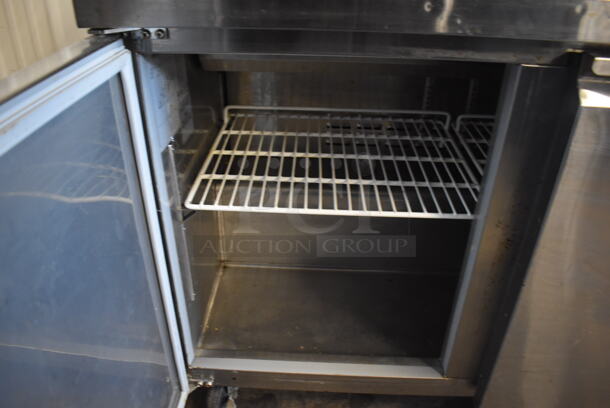 Adcraft SL-2D Stainless Steel Commercial Sandwich Salad Prep Table Bain Marie Mega Top on Commercial Casters. 115 Volts, 1 Phase. 47x30x43. Tested and Powers On But Does Not Get Cold - Image 7 of 8