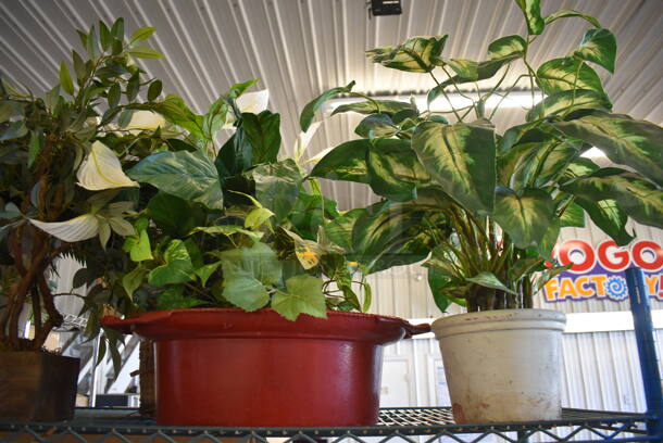 ALL ONE MONEY! Tier Lot of 7 Various Fake Plants - Image 2 of 4