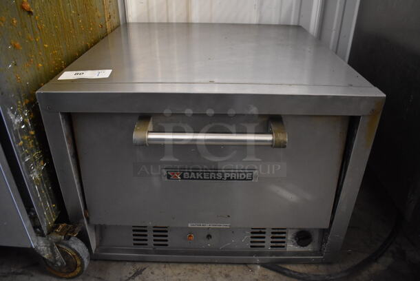 Bakers Pride P22S Stainless Steel Commercial Countertop Electric Powered Pizza Oven w/ Cooking Stones. 208 Volts. 25.5x27x18