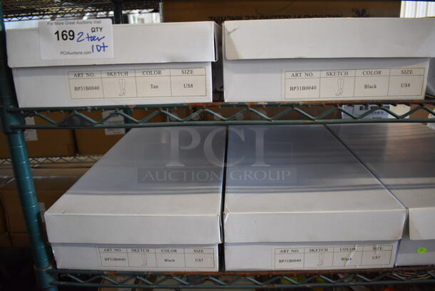 ALL ONE MONEY! 2 Tier Lots of Various Items Including 8 Pairs of Boots and Plastic Lids - Image 2 of 6