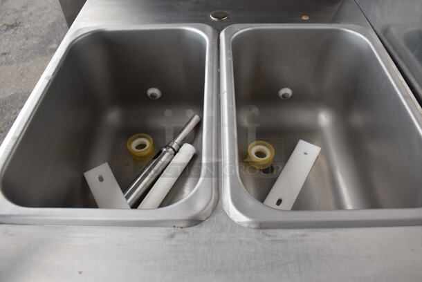 2011 Electro Freeze SL500-132 Stainless Steel Commercial Floor Style Water Cooled 2 Flavor w/ Twist Soft Serve Ice Cream Machine on Commercial Casters. 208-230 Volts, 3 Phase. 22x32x60 - Image 7 of 8