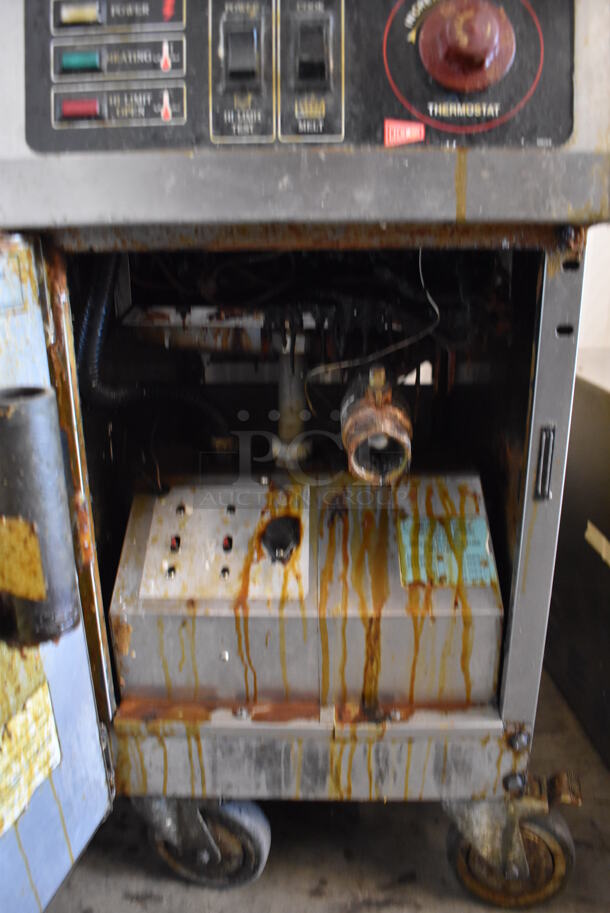 Cecilware Stainless Steel Commercial Electric Powered Floor Style Deep Fat Fryer on Commercial Casters. 208 Volts, 1 Phase. 15.5x30x45 - Image 6 of 8