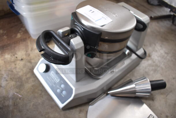 Waring WWCM200 Stainless Steel Commercial Countertop Waffle Cone Maker w/ Waffle Cone Former. 120 Volts, 1 Phase. 10x17x10. Tested and Working! - Image 6 of 6