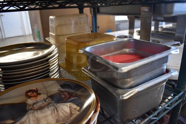 ALL ONE MONEY! Tier Lot of Various Items Including Mirrors, Plates and Drop In Bins - Image 6 of 6