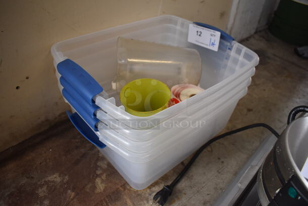 ALL ONE MONEY! Lot of Poly Bins, Poly Pitcher and Stickers - Image 2 of 4