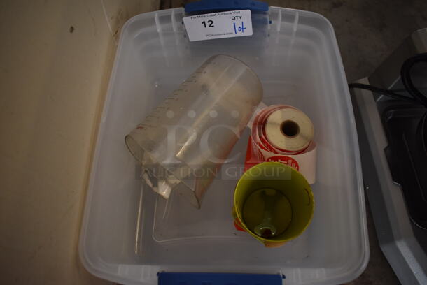 ALL ONE MONEY! Lot of Poly Bins, Poly Pitcher and Stickers - Image 3 of 4
