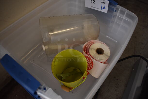 ALL ONE MONEY! Lot of Poly Bins, Poly Pitcher and Stickers - Image 4 of 4