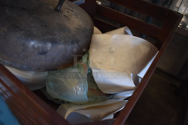 ALL ONE MONEY! Tier Lot of Various Items Including Poly Racks and Wooden Crate - Image 5 of 5