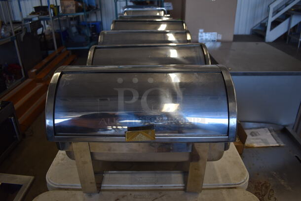 7 Metal Chafing Dishes w/ Rolling Lid. 25x14x15. 7 Times Your Bid! - Image 2 of 7