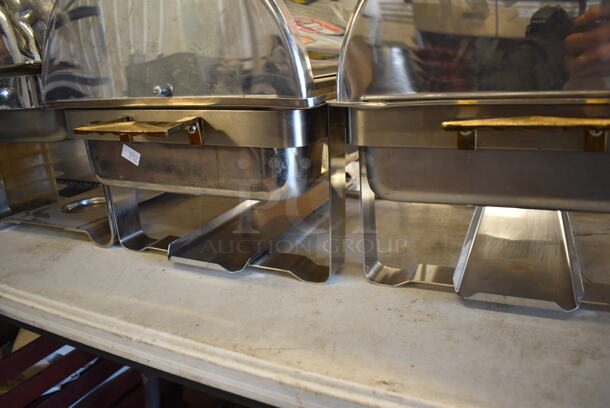 7 Metal Chafing Dishes w/ Rolling Lid. 25x14x15. 7 Times Your Bid! - Image 6 of 7