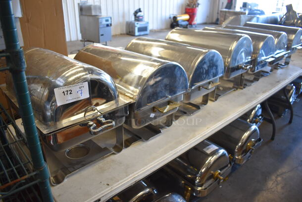 7 Metal Chafing Dishes w/ Rolling Lid. 25x14x15. 7 Times Your Bid! - Image 7 of 7
