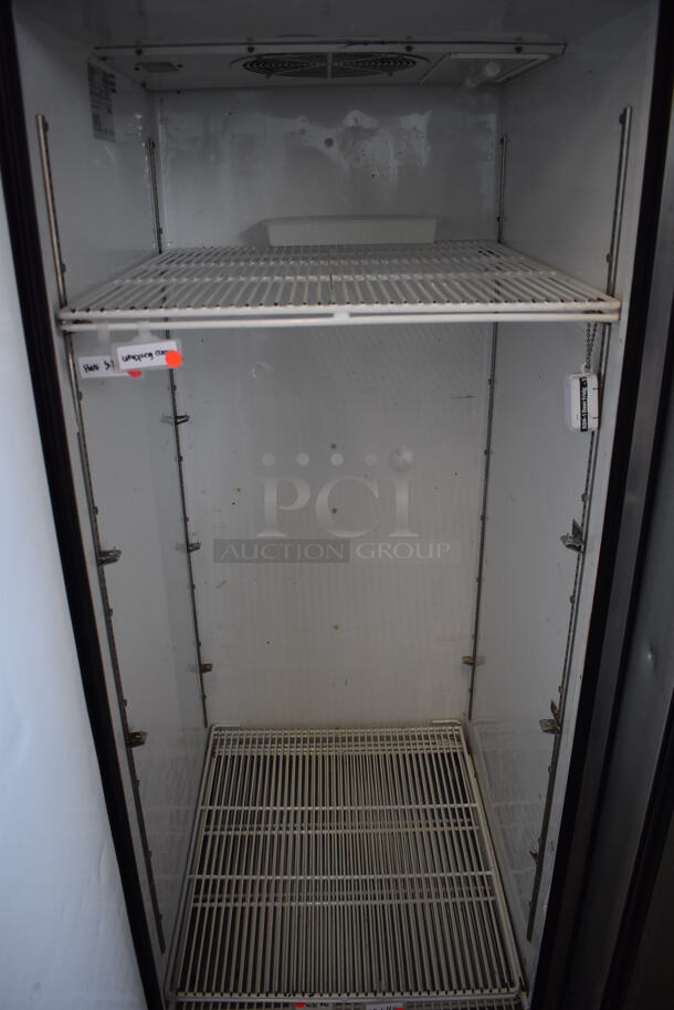 2010 True TG1R-1S Stainless Steel Commercial Single Door Reach In Cooler w/ Poly Coated Racks on Commercial Casters. 115 Volts, 1 Phase. 29x35x83. Tested and Working! - Image 4 of 5