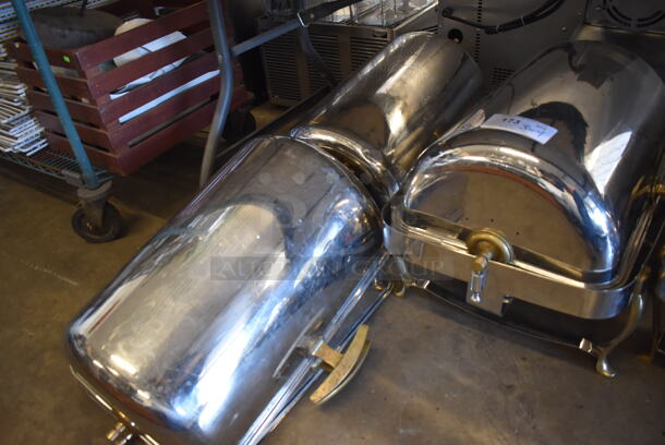 3 Metal Chafing Dishes w/ Rolling Lid. Comes w/ 4 Extra Lids. 28x17x18. 3 Times Your Bid! - Image 5 of 5