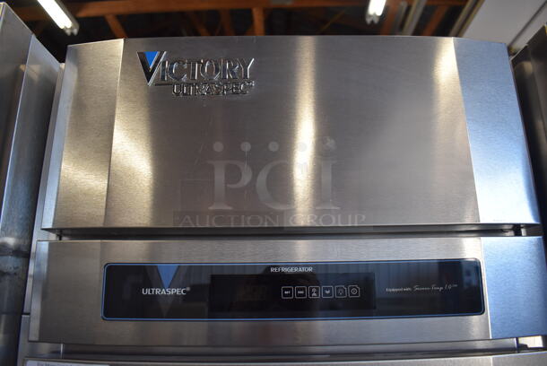 BRAND NEW! Victory RS-1D-R1-448186APS3C Stainless Steel Commercial Single Door Reach In Cooler on Commercial Casters. 115 Volts, 1 Phase. 26x34x82. Cannot Test - Unit Is Set Up For Hardwire - Image 4 of 8