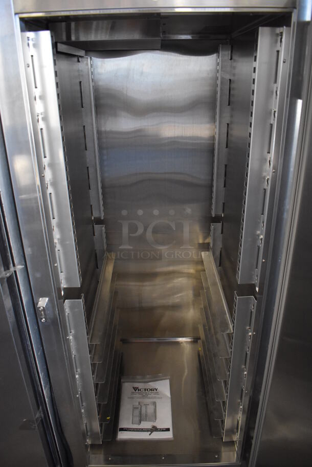 BRAND NEW! Victory RS-1D-R1-448186APS3C Stainless Steel Commercial Single Door Reach In Cooler on Commercial Casters. 115 Volts, 1 Phase. 26x34x82. Cannot Test - Unit Is Set Up For Hardwire - Image 5 of 8