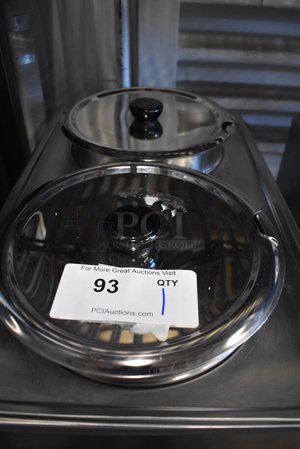 BRAND NEW SCRATCH AND DENT! KoolMore CFW-4 Stainless Steel Commercial Countertop Food Warmer w/ 2 Drop Ins and 2 Lids. 110 Volts, 1 Phase. 13.5x20x13. Tested and Working! - Image 4 of 6