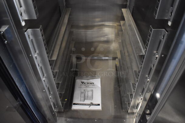 BRAND NEW! Victory RS-1D-R1-448186APS3C Stainless Steel Commercial Single Door Reach In Cooler on Commercial Casters. 115 Volts, 1 Phase. 26x34x82. Cannot Test - Unit Is Set Up For Hardwire - Image 6 of 8