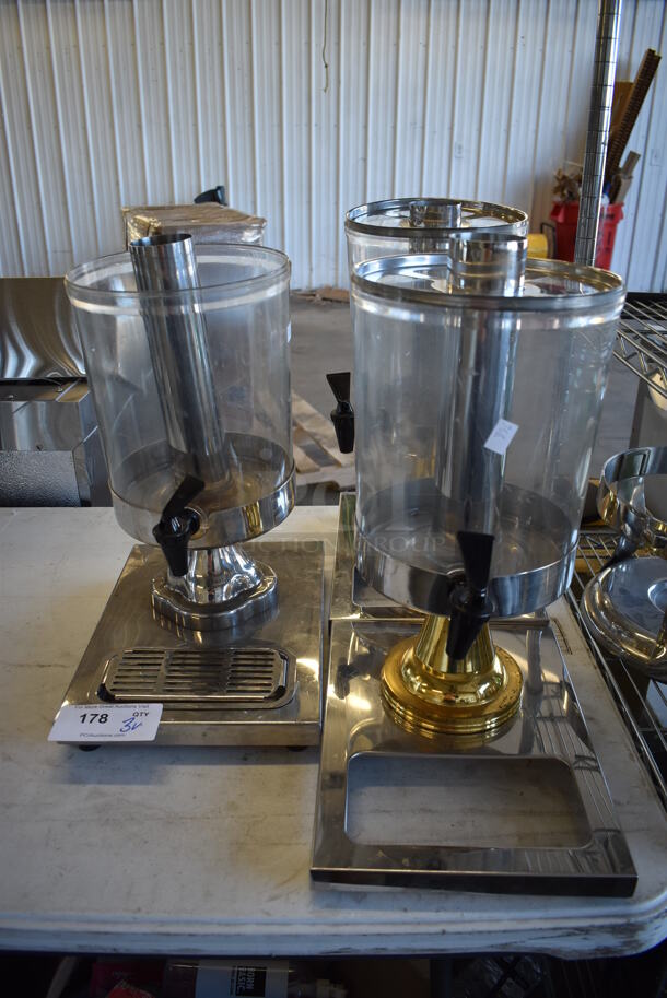 3 Various Metal Beverage Holder Dispensers on Stand. 10x14.5x18. 3 Times Your Bid! - Image 1 of 4