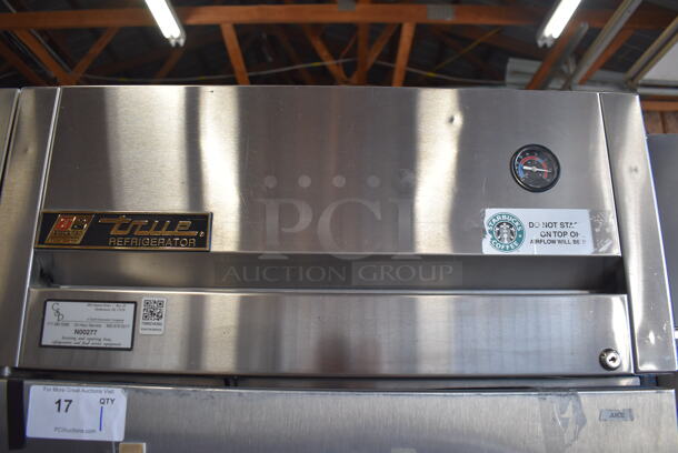 2011 True TG1R-1S Stainless Steel Commercial Single Door Reach In Cooler w/ Poly Coated Racks on Commercial Casters. 115 Volts, 1 Phase. 29x35x83. Tested and Working! - Image 4 of 7