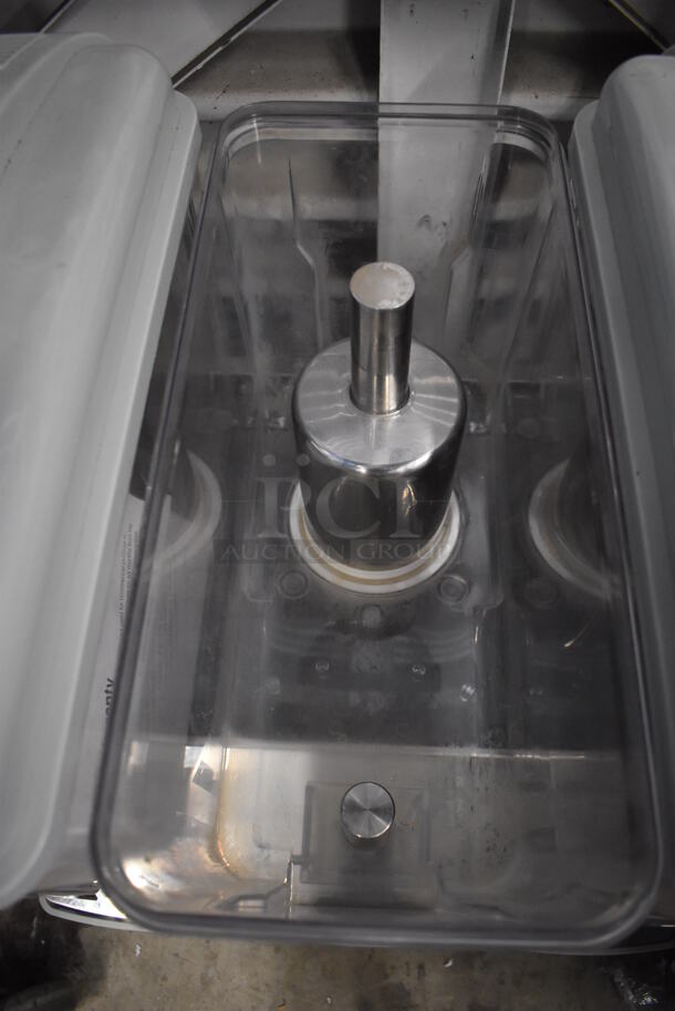 Avantco 177RDM33 Stainless Steel Commercial Countertop 3 Hopper Refrigerated Beverage Machine. 120 Volts, 1 Phase. 23x16x27. Tested and Powers On But Does Not Get Cold - Image 6 of 6