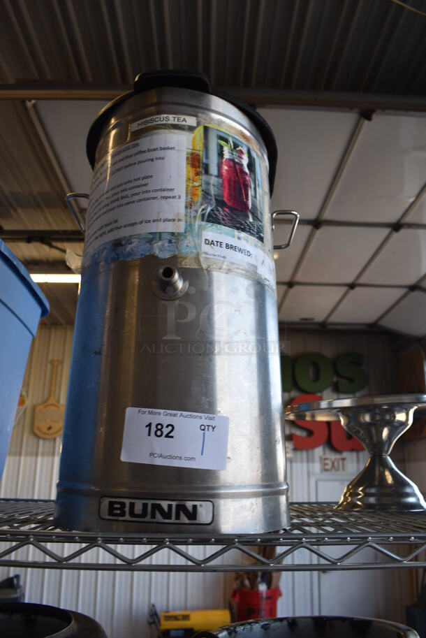 Bunn Stainless Steel Beverage Holder Dispenser. 11x14x20