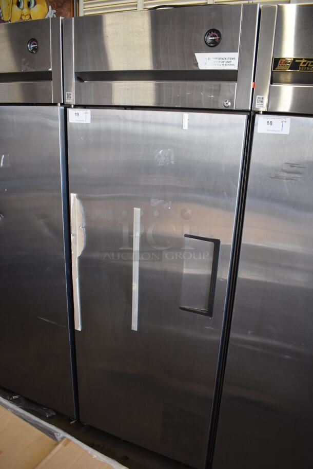 2011 True TG1R-1S Stainless Steel Commercial Single Door Reach In Cooler w/ Poly Coated Racks on Commercial Casters. 115 Volts, 1 Phase. 29x35x83. Tested and Working! - Image 2 of 6