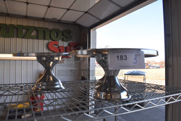 3 Metal Cake Stands. 13x13x6. 3 Times Your Bid! - Image 1 of 3
