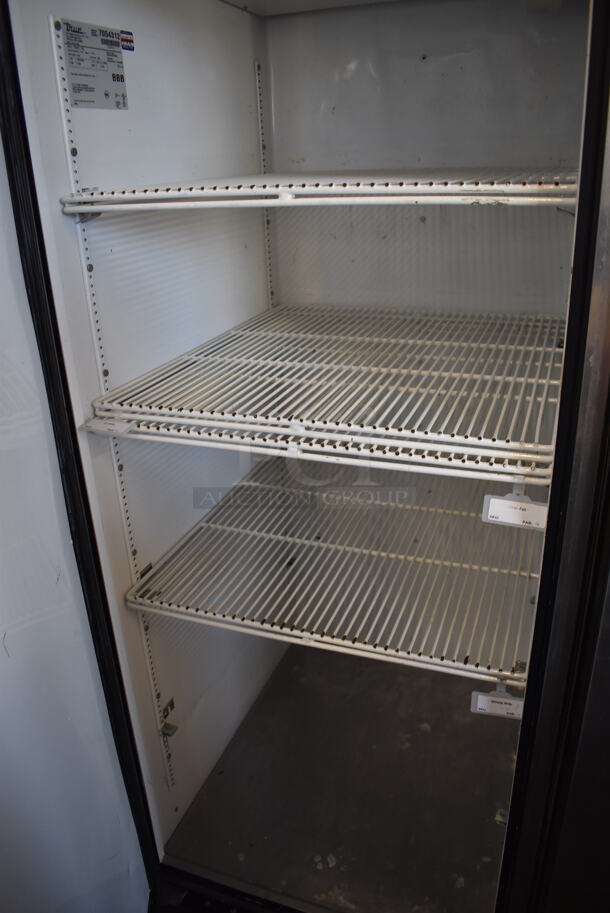 2011 True TG1R-1S Stainless Steel Commercial Single Door Reach In Cooler w/ Poly Coated Racks on Commercial Casters. 115 Volts, 1 Phase. 29x35x83. Tested and Working! - Image 6 of 6