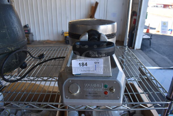 Waring WW180 Stainless Steel Commercial Countertop Waffle Maker. 120 Volts, 1 Phase. 10x18x9. Tested and Working!
