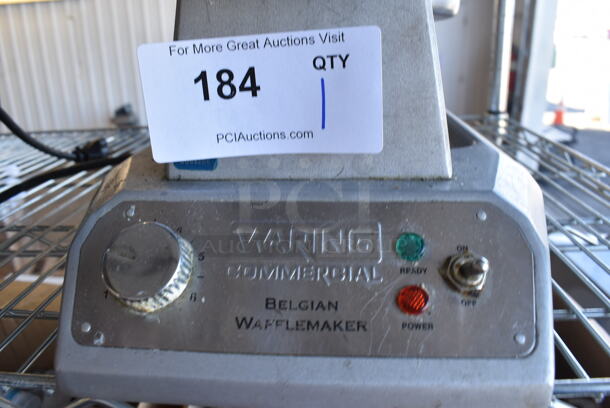 Waring WW180 Stainless Steel Commercial Countertop Waffle Maker. 120 Volts, 1 Phase. 10x18x9. Tested and Working! - Image 2 of 5