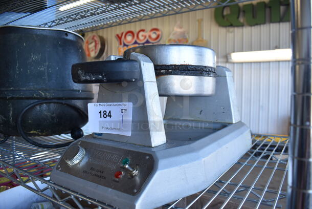 Waring WW180 Stainless Steel Commercial Countertop Waffle Maker. 120 Volts, 1 Phase. 10x18x9. Tested and Working! - Image 4 of 5