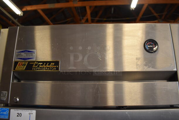 2013 True TG1R-1S ENERGY STAR Stainless Steel Commercial Single Door Reach In Cooler w/ Poly Coated Racks on Commercial Casters. 115 Volts, 1 Phase. 29x35x83. Tested and Working! - Image 4 of 6