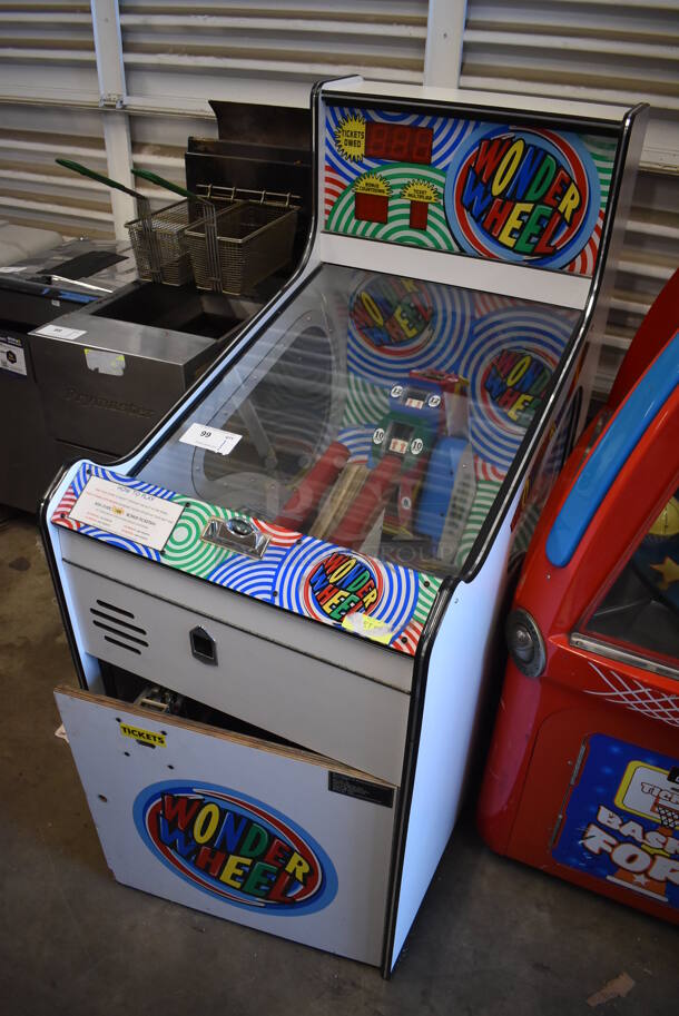 Bay Tek WW-1.08.11 Metal Commercial Floor Style Wonder Wheel Arcade Game w/ Coin Acceptor. 25x45x57. Tested and Working! - Image 2 of 8