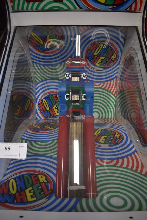 Bay Tek WW-1.08.11 Metal Commercial Floor Style Wonder Wheel Arcade Game w/ Coin Acceptor. 25x45x57. Tested and Working! - Image 4 of 8