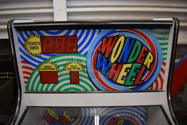 Bay Tek WW-1.08.11 Metal Commercial Floor Style Wonder Wheel Arcade Game w/ Coin Acceptor. 25x45x57. Tested and Working! - Image 5 of 8