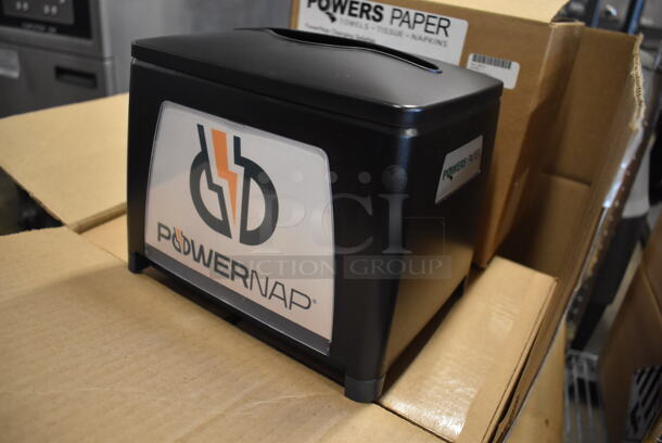 4 BRAND NEW IN BOX! Powers Paper 960-01 Black Poly Countertop PowerNap Charging Station Interfolded Napkin Dispensers. 8.5x7x8.5. 4 Times Your Bid! - Image 2 of 10