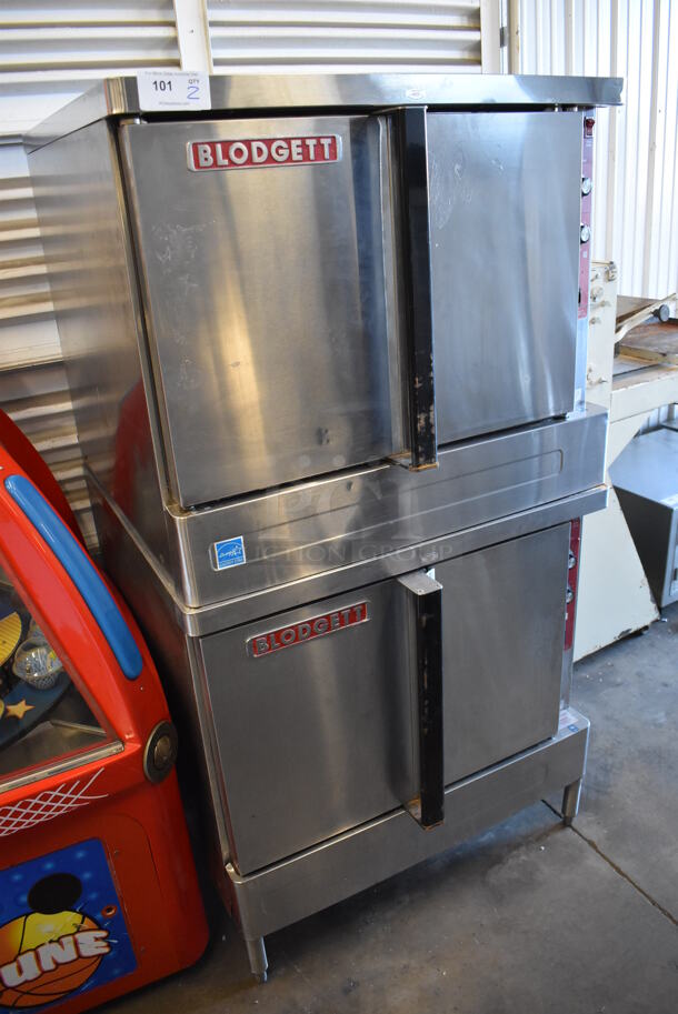2 Blodgett ENERGY STAR Stainless Steel Commercial Electric Powered Full Size Convection Oven w/ Solid Doors and Thermostatic Controls. 208-240 Volts, 3 Phase. 38x40x71.5. 2 Times Your Bid!