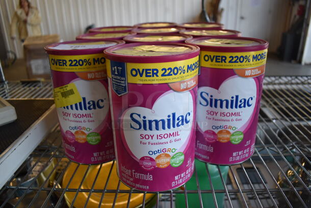 10 Similac Soy Isomil OptiGRO Infant Formula Cans. 10 Times Your Bid!