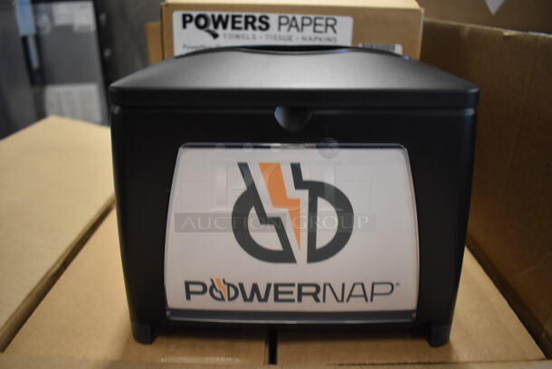 4 BRAND NEW IN BOX! Powers Paper 960-01 Black Poly Countertop PowerNap Charging Station Interfolded Napkin Dispensers. 8.5x7x8.5. 4 Times Your Bid! - Image 5 of 10