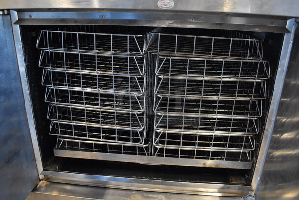 2 Blodgett ENERGY STAR Stainless Steel Commercial Electric Powered Full Size Convection Oven w/ Solid Doors and Thermostatic Controls. 208-240 Volts, 3 Phase. 38x40x71.5. 2 Times Your Bid! - Image 4 of 6