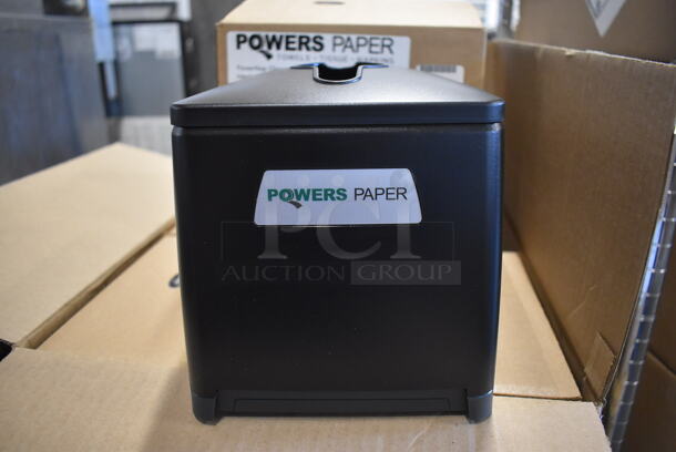 4 BRAND NEW IN BOX! Powers Paper 960-01 Black Poly Countertop PowerNap Charging Station Interfolded Napkin Dispensers. 8.5x7x8.5. 4 Times Your Bid! - Image 6 of 10