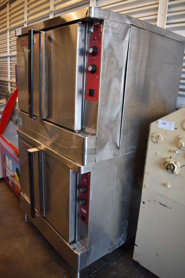 2 Blodgett ENERGY STAR Stainless Steel Commercial Electric Powered Full Size Convection Oven w/ Solid Doors and Thermostatic Controls. 208-240 Volts, 3 Phase. 38x40x71.5. 2 Times Your Bid! - Image 6 of 6