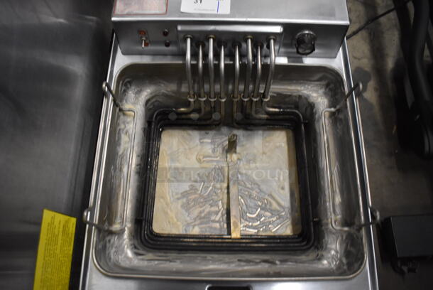 General Electric CK20B Stainless Steel Commercial Countertop Electric Powered Deep Fat Fryer. 220-240 Volts. 22x25x13 - Image 2 of 7