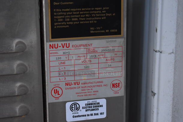 Nu Vu XO-1 Stainless Steel Commercial Countertop Electric Powered Oven. 120 Volts, 1 Phase. 27x24x20. Tested and Working! - Image 6 of 6