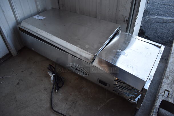 BRAND NEW SCRATCH AND DENT! 2022 KoolMore SCDC-3P-SG Stainless Steel Commercial Countertop Refrigerated Rail. 115 Volts, 1 Phase. 40x16x11. Tested and Working! - Image 1 of 7