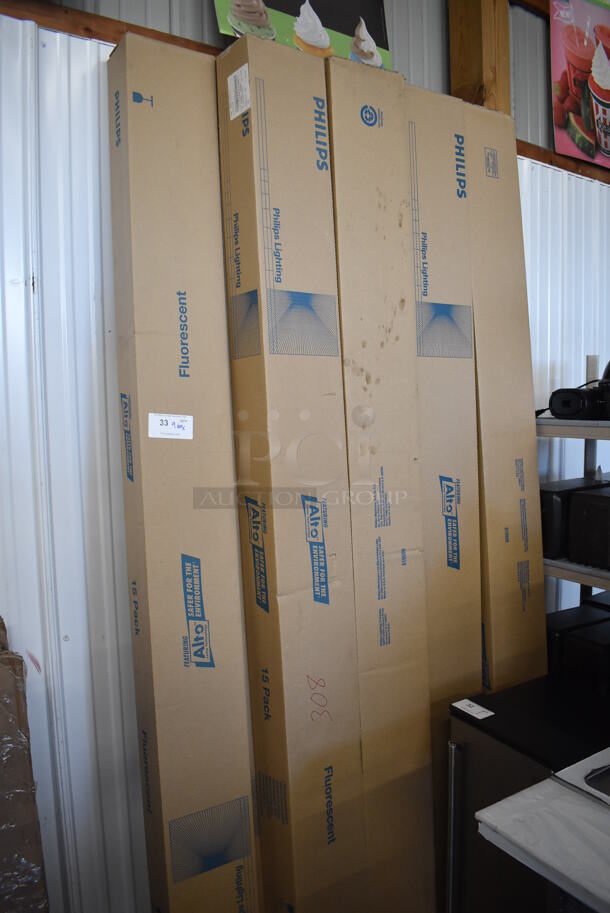 9 Boxes of 15 BRAND NEW Philips Fluorescent Light Tubes. 8'. 9 Times Your Bid! - Image 1 of 5