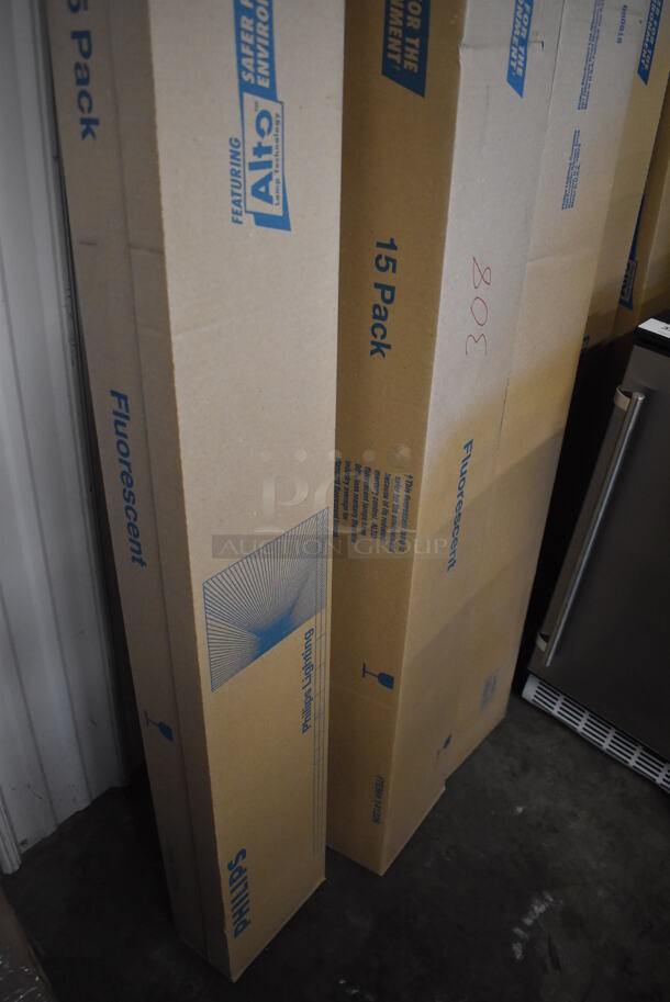 9 Boxes of 15 BRAND NEW Philips Fluorescent Light Tubes. 8'. 9 Times Your Bid! - Image 2 of 5